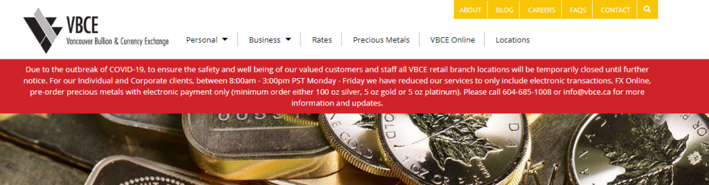 VBCE gold rates