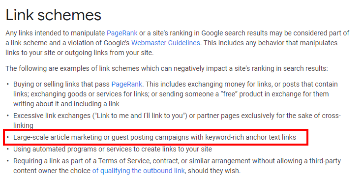 Keyword-rich link schemes