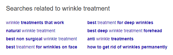 Searches related to wrinkle treatment