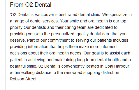 O2 Dental GMB description