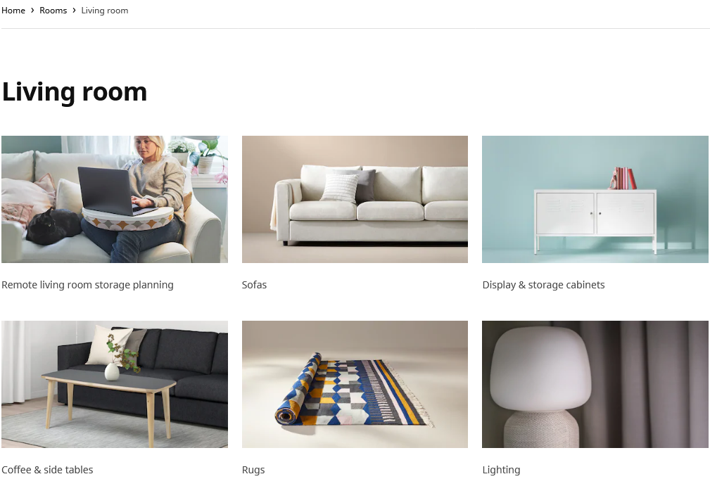 IKEA category pages