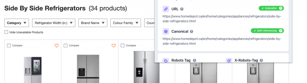 side by side refrigerator category