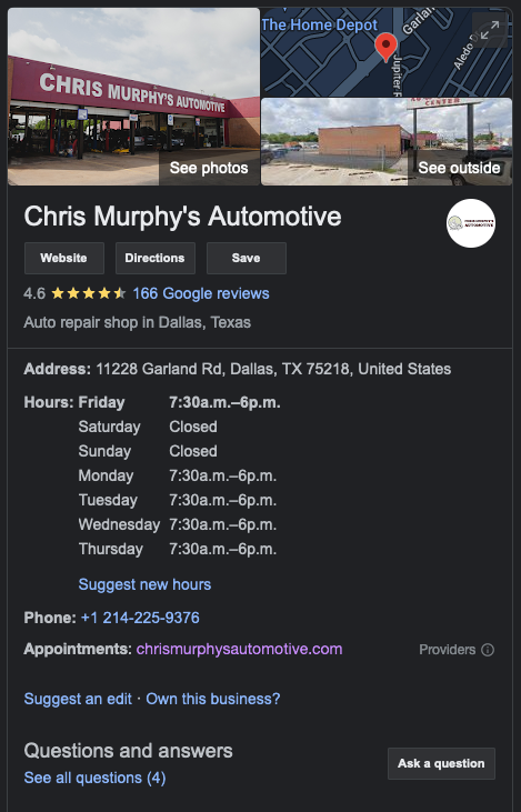 Chris Murphy Google page